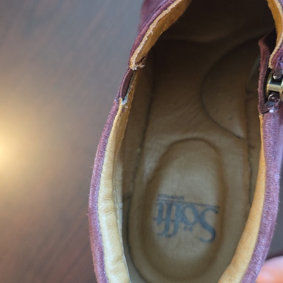 Sofft Slayton Wedge Booties Wine Color Size 8 - Picture 5 of 6